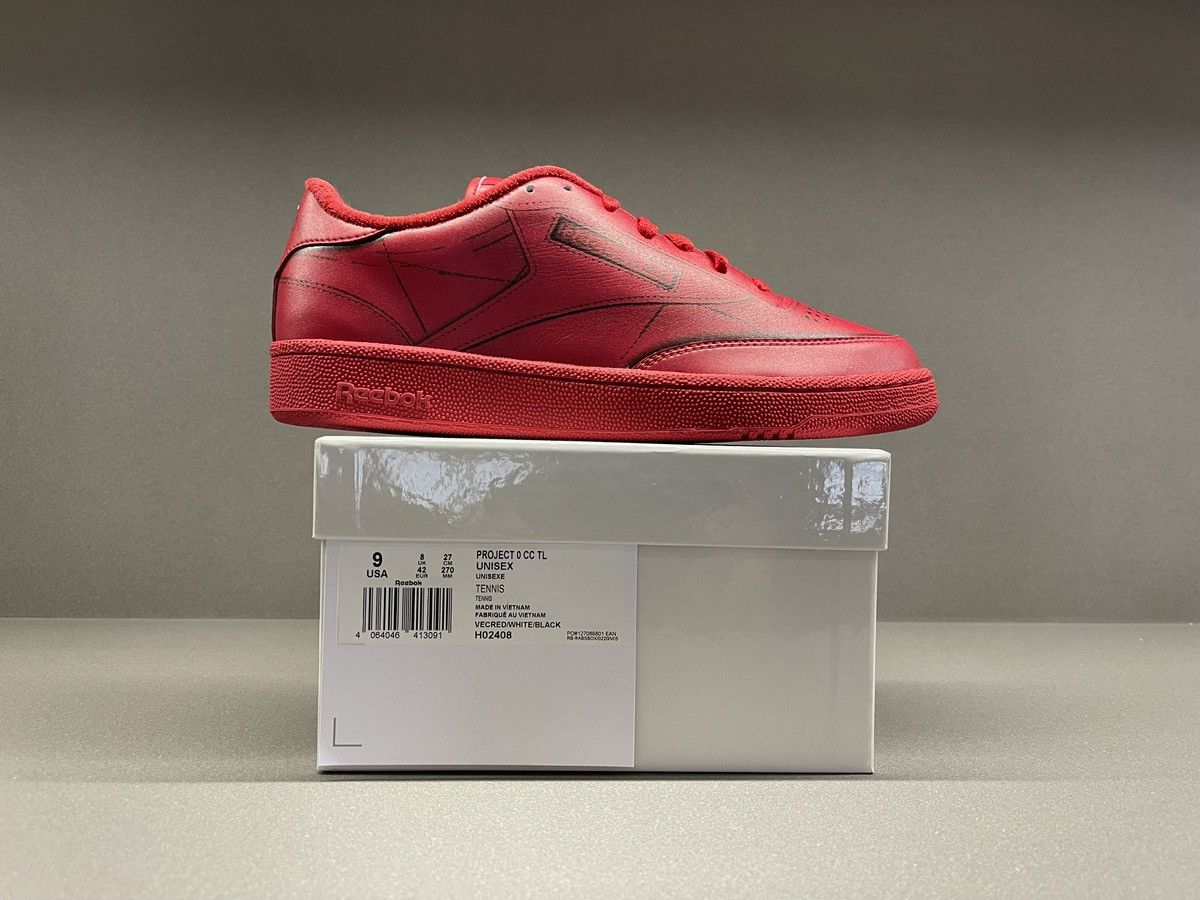 Maison Margiela × Reebok Reebok Club C TL Maison Margiela Vector Red Size US 9 / EU 42 - 4 Thumbnail