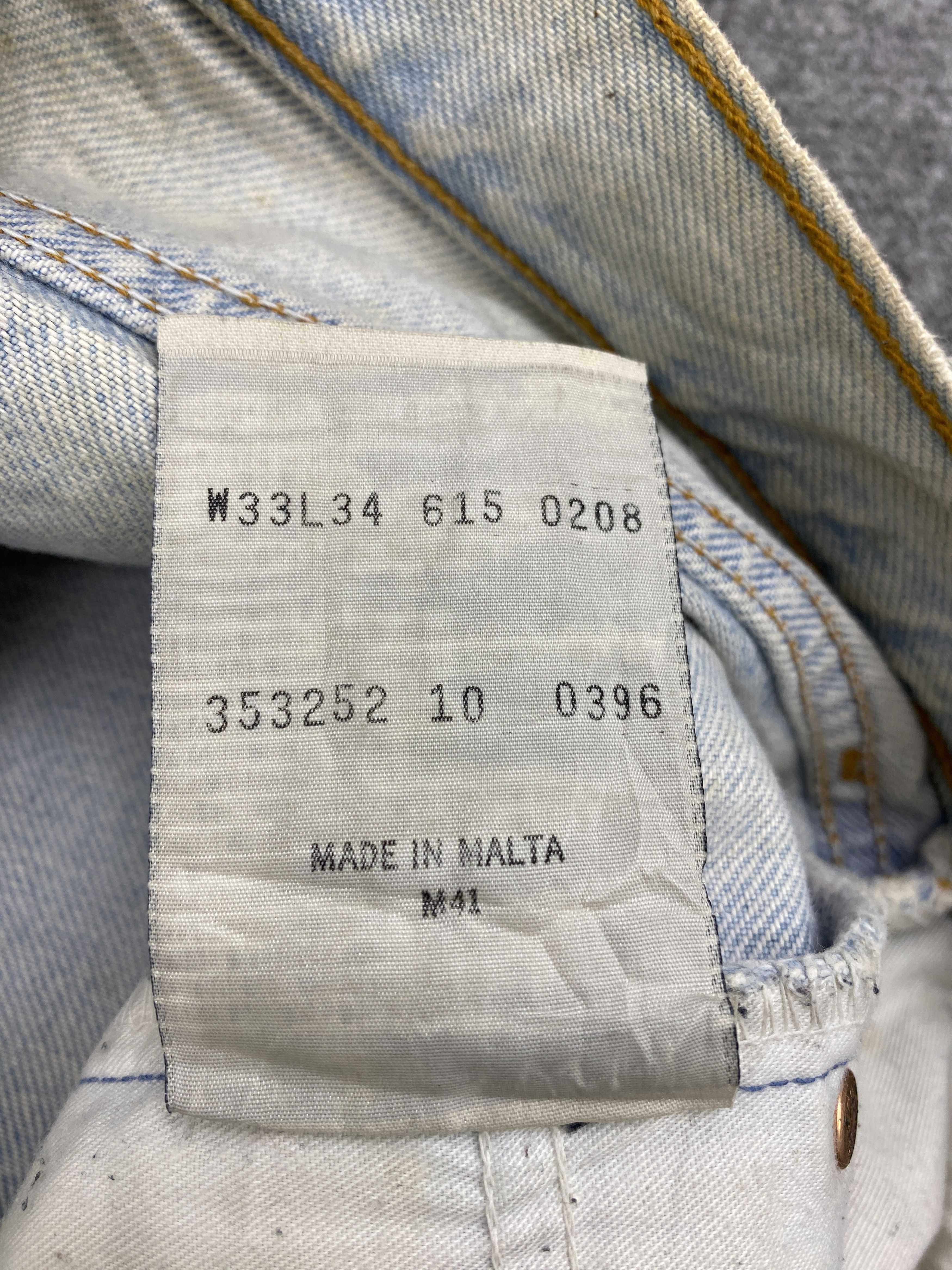Levi's Vintage 90s Levis 615 Orange Tab Light Wash Jeans S0031 Size US 33 - 8 Thumbnail