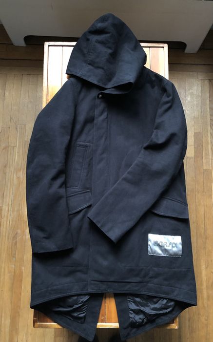 Rick Owens Rick Owens FW19 Larry LeGaspi Hooded Slab Coat | Grailed