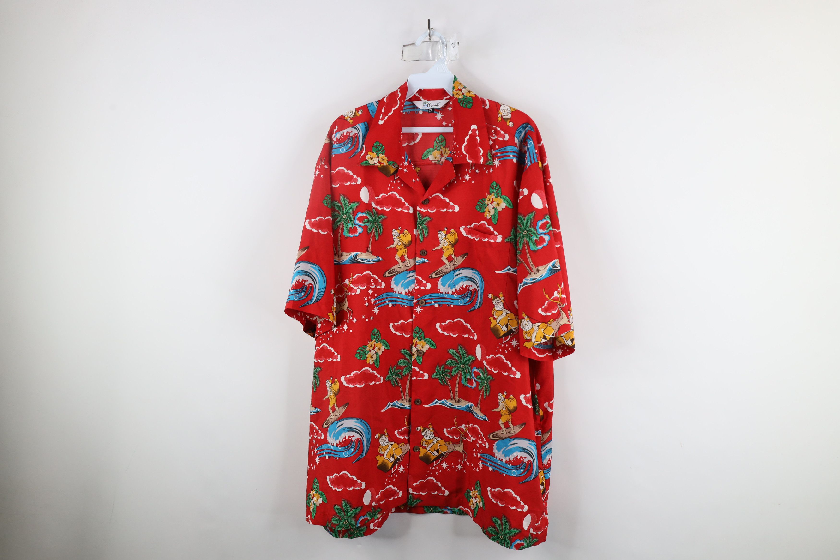 Vintage Vintage 90s Streetwear Claus Surfing Hawaiian Button Shirt Size US XL / EU 56 / 4 - 1 Thumbnail