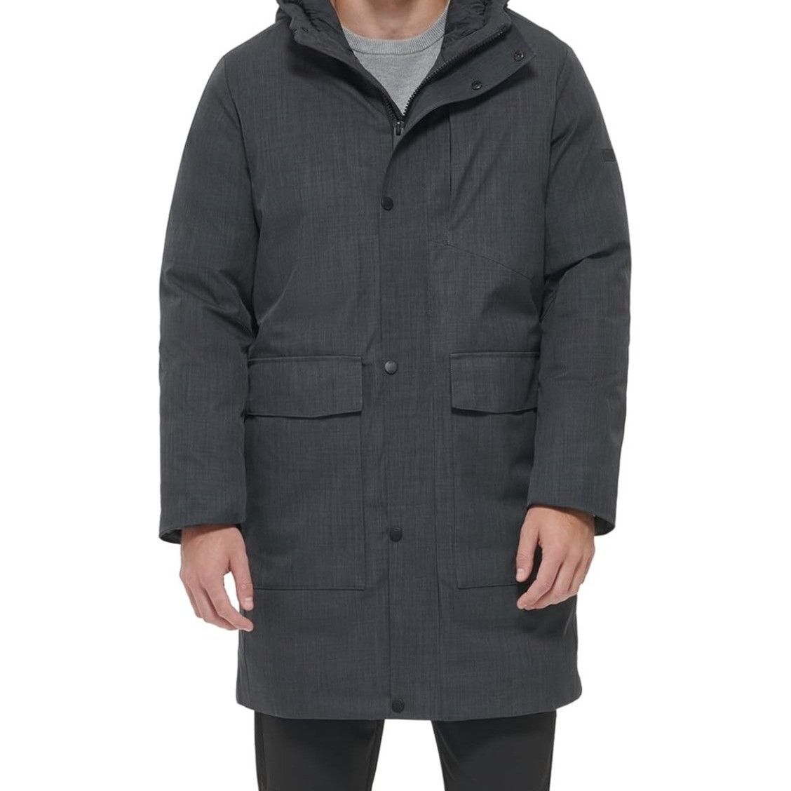 DKNY DKNY Men's Charcoal Gray Hooded Parka Water Resistant Coat X Size US XXL / EU 58 / 5 - 1 Thumbnail