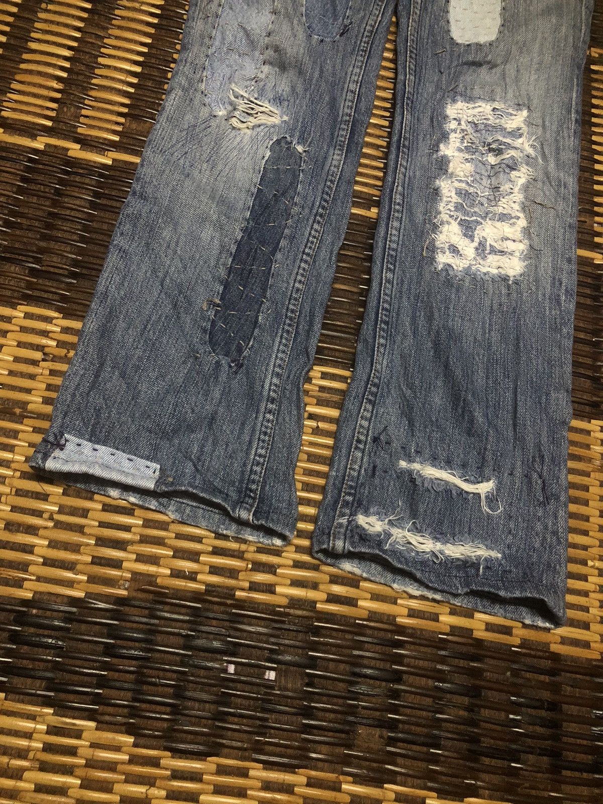 Designer × Vintage VINTAGE HABITUAL WITH PROJECT ALABAMA PATCHWORK JEANS Size 29" - 24 Thumbnail