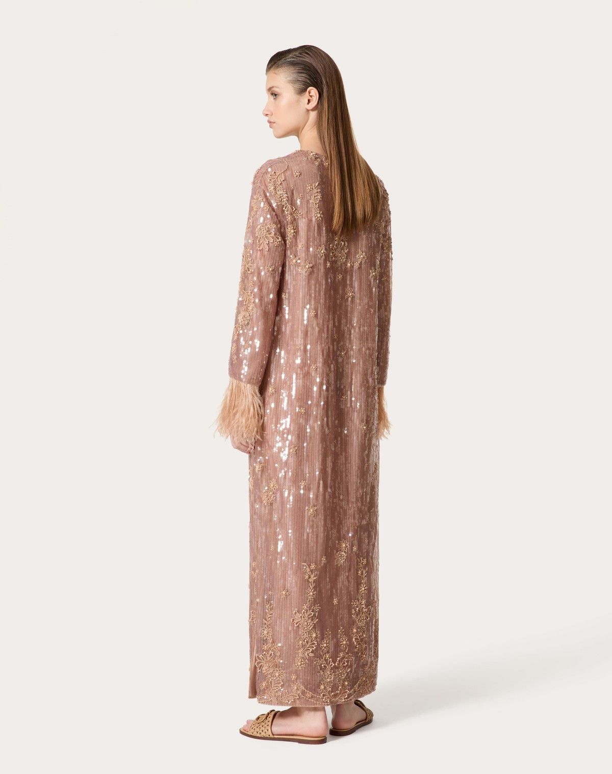 Valentino o1s1wg110525 Tulle Embroidered Evening Dress in Multicolor Size L / US 10 / IT 46 - 3 Thumbnail