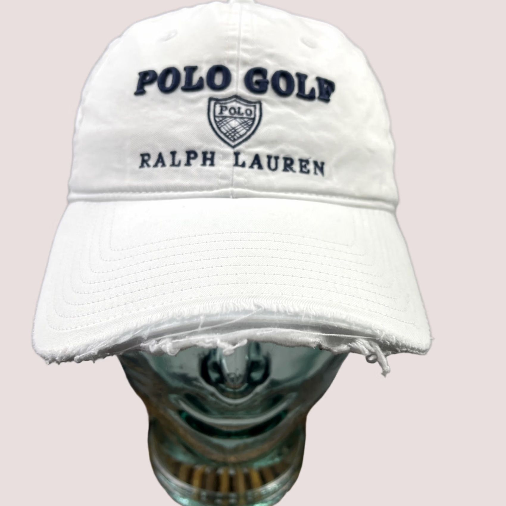 Polo Ralph Lauren Polo Ralph Lauren Hat Cap Mens Strap White Pelican Hill Golf Club Distressed Cap Size US M / EU 48-50 / 2 - 1 Thumbnail