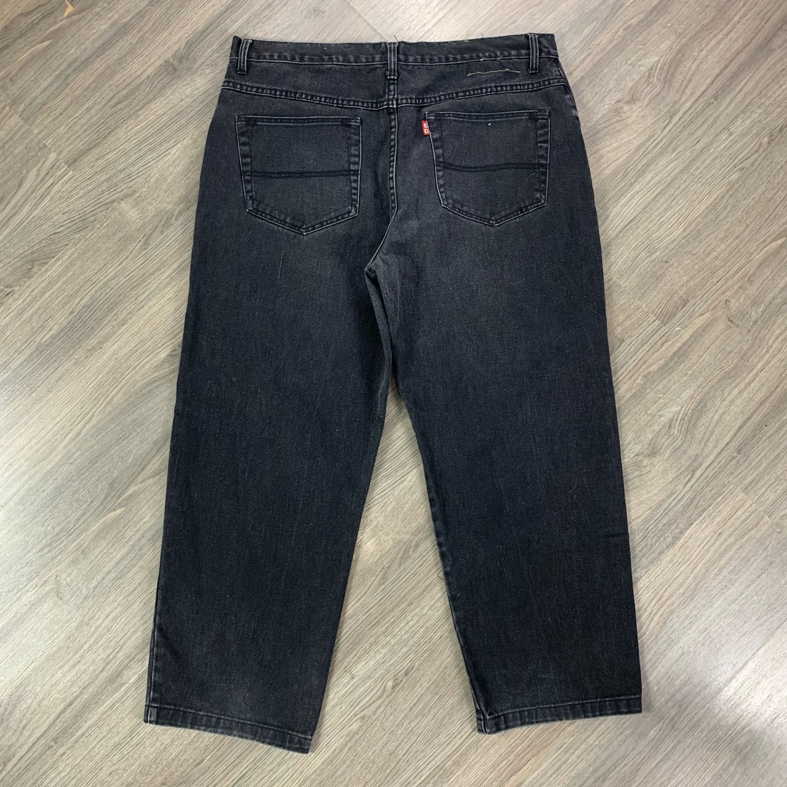 Giorgio Armani Vintage Black Giorgio Design Baggy Jeans - 36 - 90s Size US 36 / EU 52 - 2 Thumbnail
