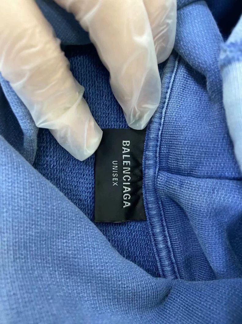 Balenciaga Balenciaga Old sweaters made by bekind haze blue mud dyeing Size US M / EU 48-50 / 2 - 3 Thumbnail