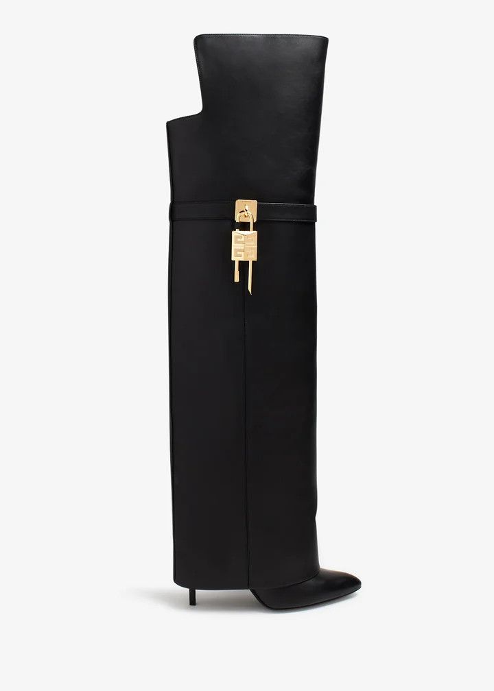 Givenchy o1lv12m0326 Shark Lock Stiletto Otk Boots in Black Size US 7 / IT 37 - 1 Thumbnail