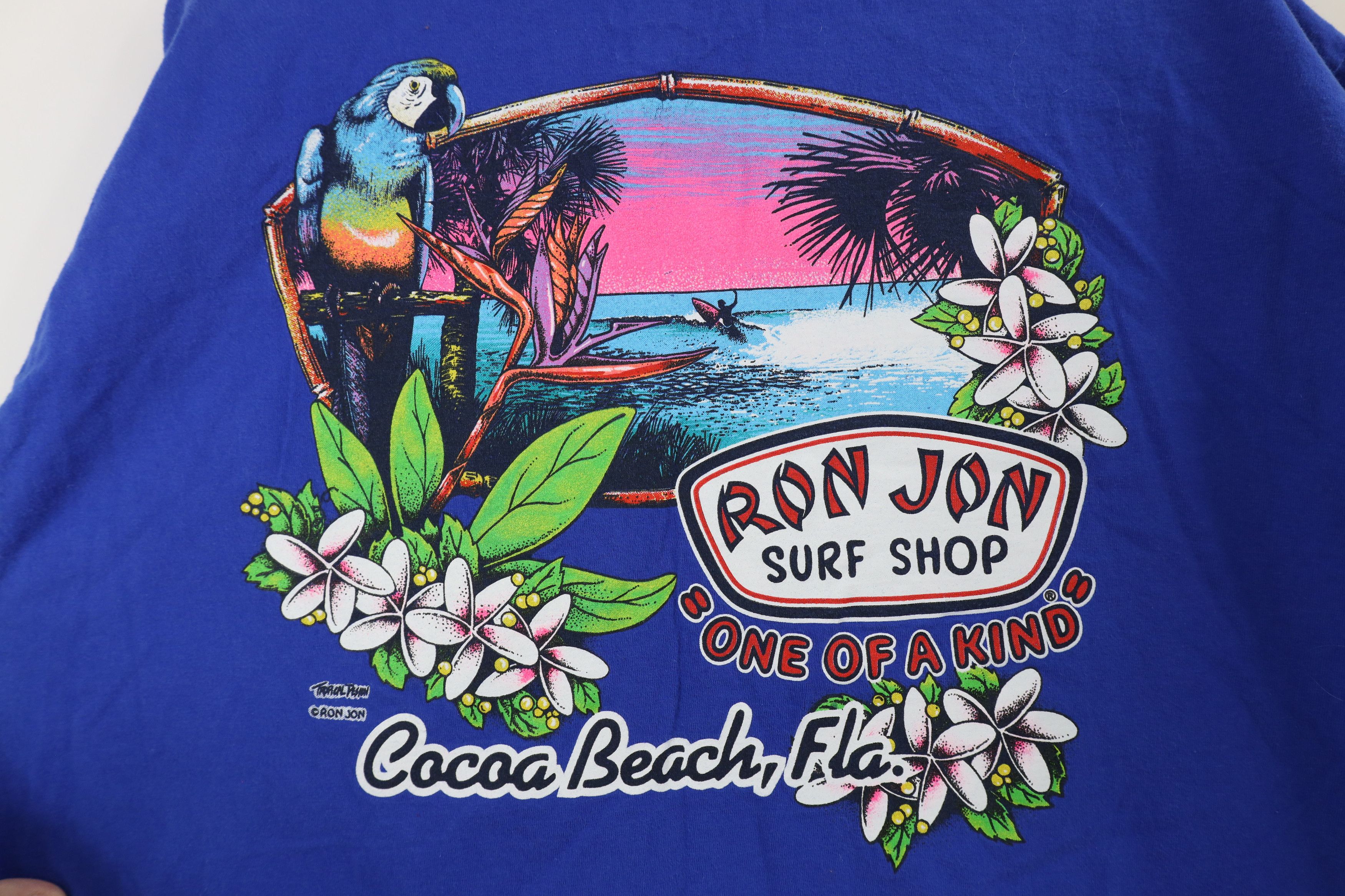 Vintage Vintage Ron Jon Surf Shop Flower Parrot Long Sleeve T-Shirt Size US XL / EU 56 / 4 - 11 Thumbnail