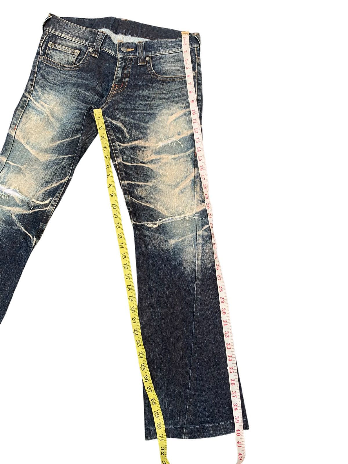 Tornado Mart FLARE TORNADO MART MUDWASH DISTRESSED DENIM Size US 34 / EU 50 - 24 Thumbnail