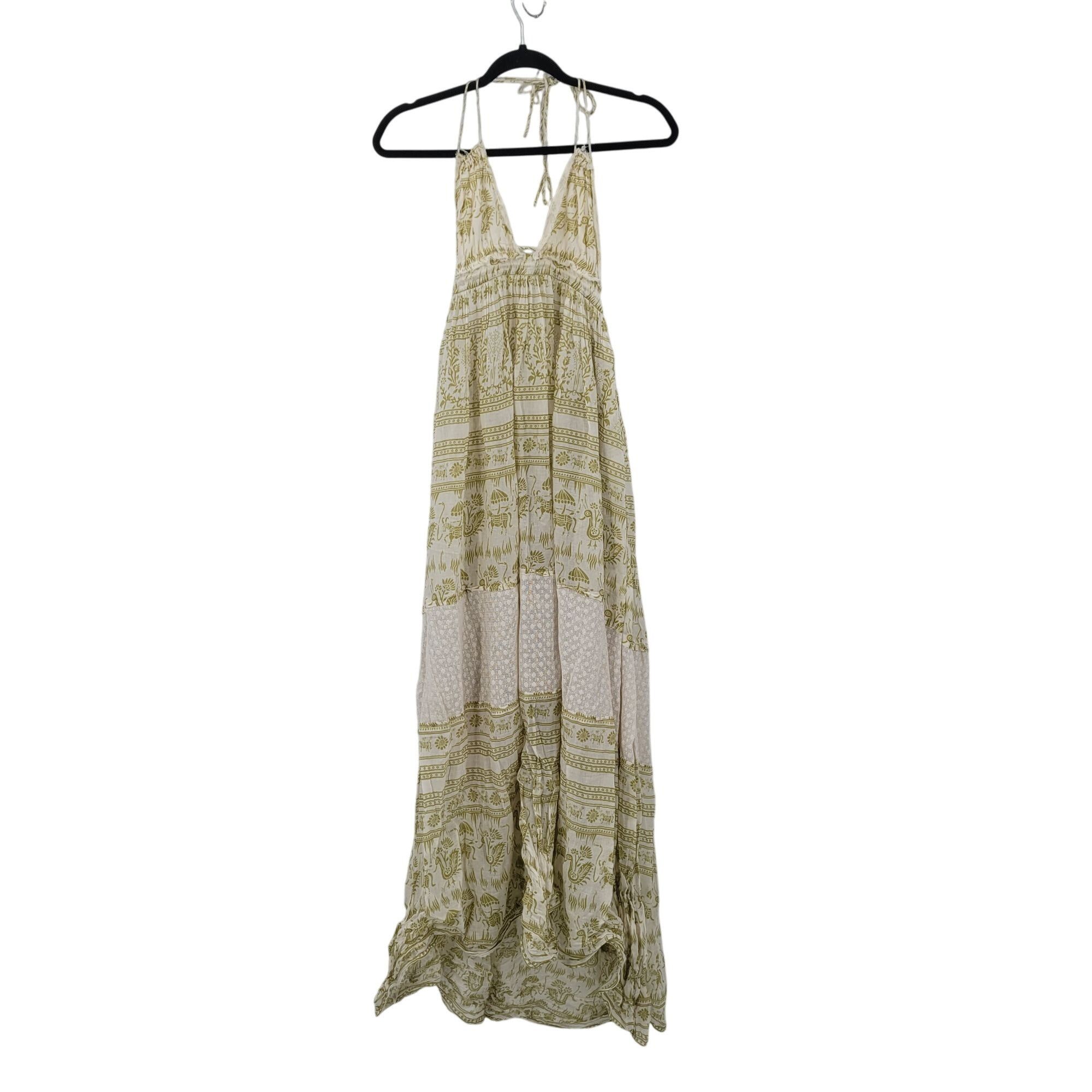 Free People Free People Womens Boho Maxi Dress Halter Open Back Tiered S Size XS / US 0-2 / IT 36-38 - 16 Thumbnail