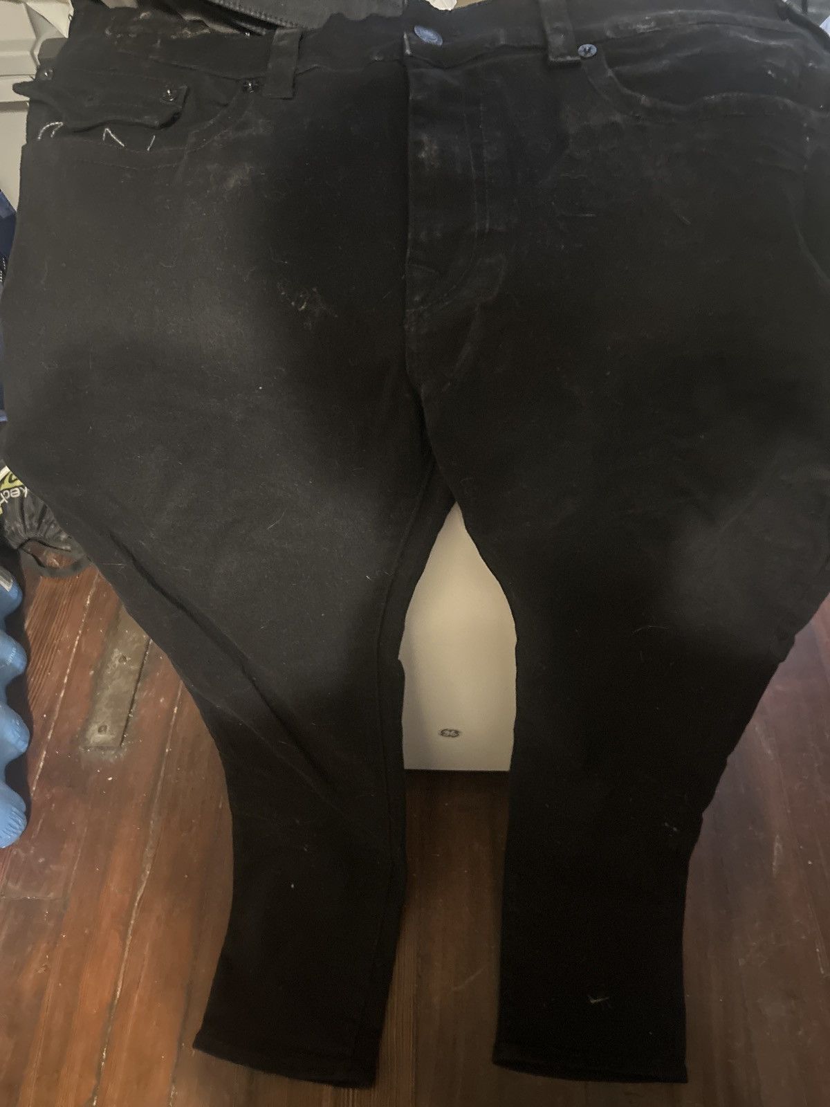 True Religion Black True Religion Jeans White Stiching Size US 40 / EU 56 - 2 Thumbnail