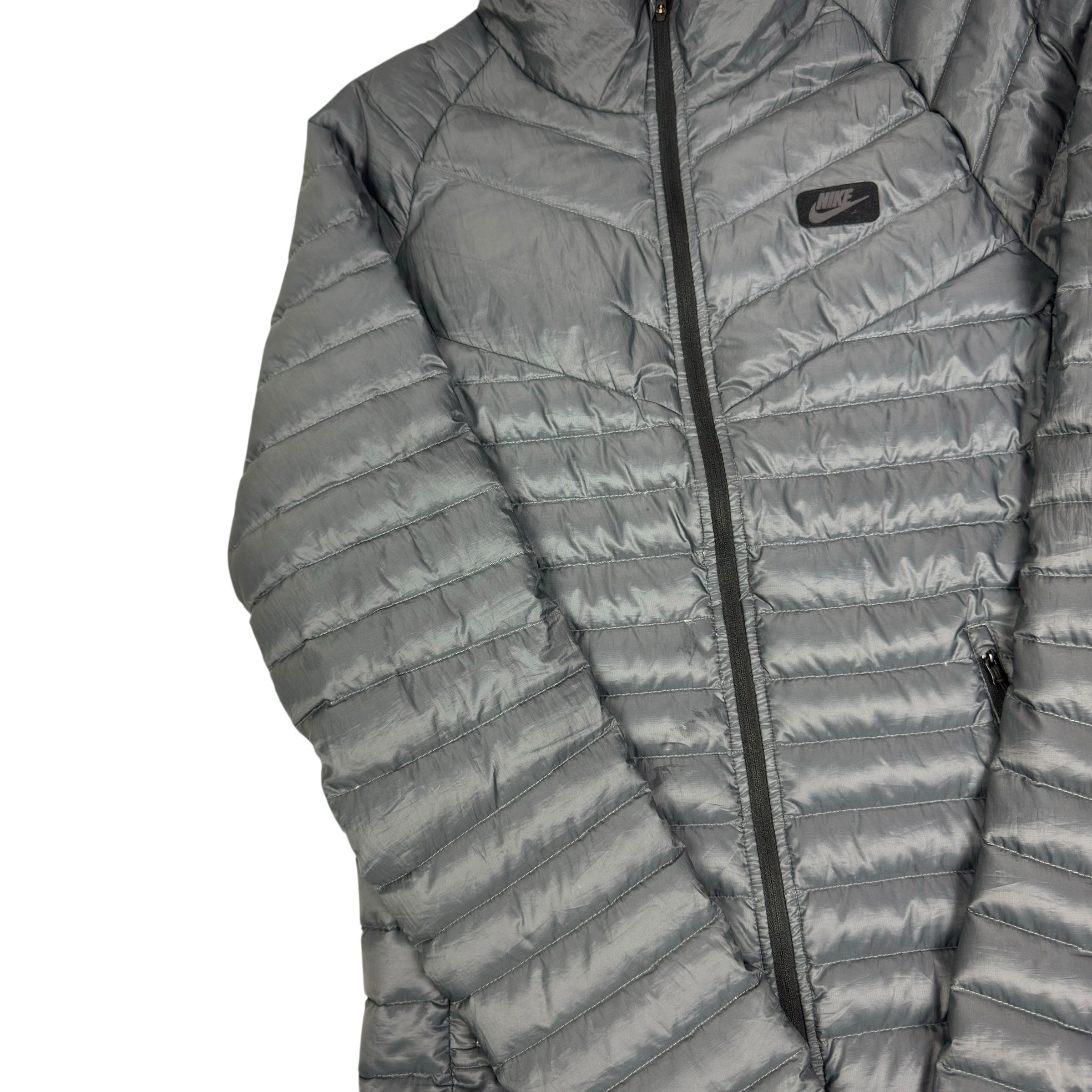Nike Nike Men's Gray Swoosh Long Sleeve Full Zip Puffer Jacket S Size US S / EU 44-46 / 1 - 5 Thumbnail