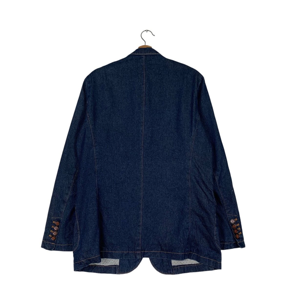 Japanese Brand OUT DOOR Work Casual Blue Denim Jacket #1297-C58 Size US XXL / EU 58 / 5 - 7 Thumbnail