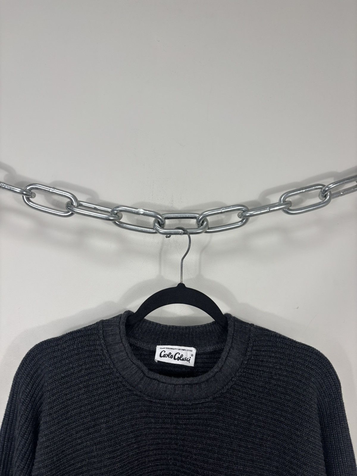 Carlo Colucci Carlo Colucci Vintage Men’s Gray Oversized Wool Knit Sweater Size US M / EU 48-50 / 2 - 3 Thumbnail