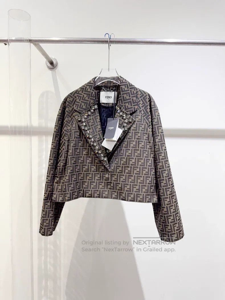 Fendi Crystal logo jacket