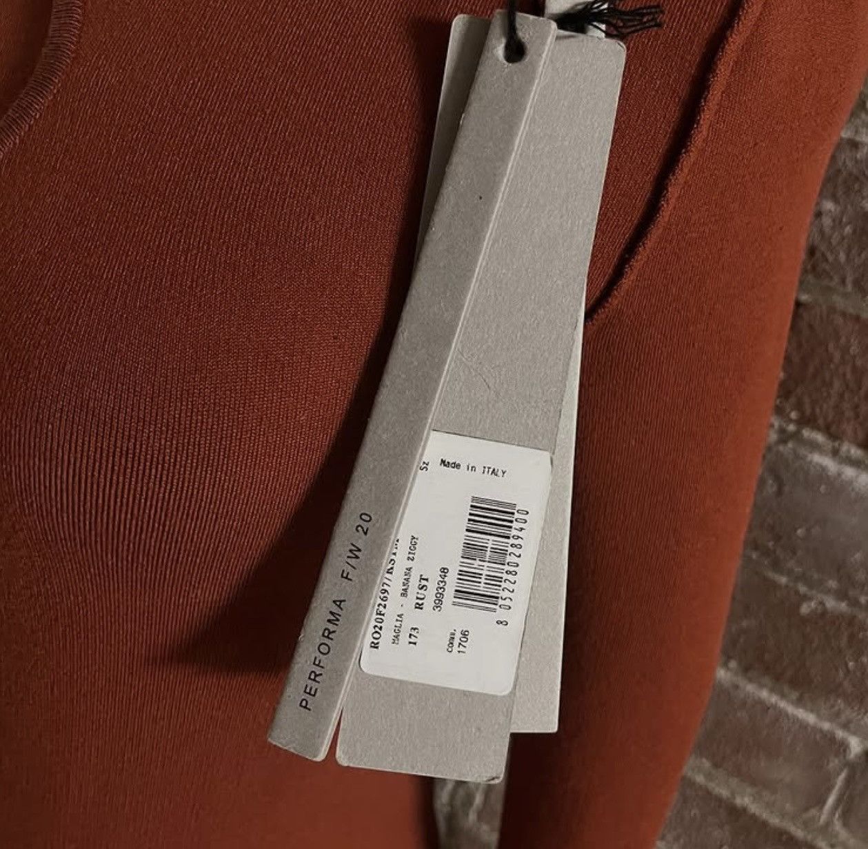 Rick Owens Drkshdw FW/20 Rick Owens Performa Runway Rust Banana Ziggy Dress Top Size S / US 4 / IT 40 - 6 Thumbnail