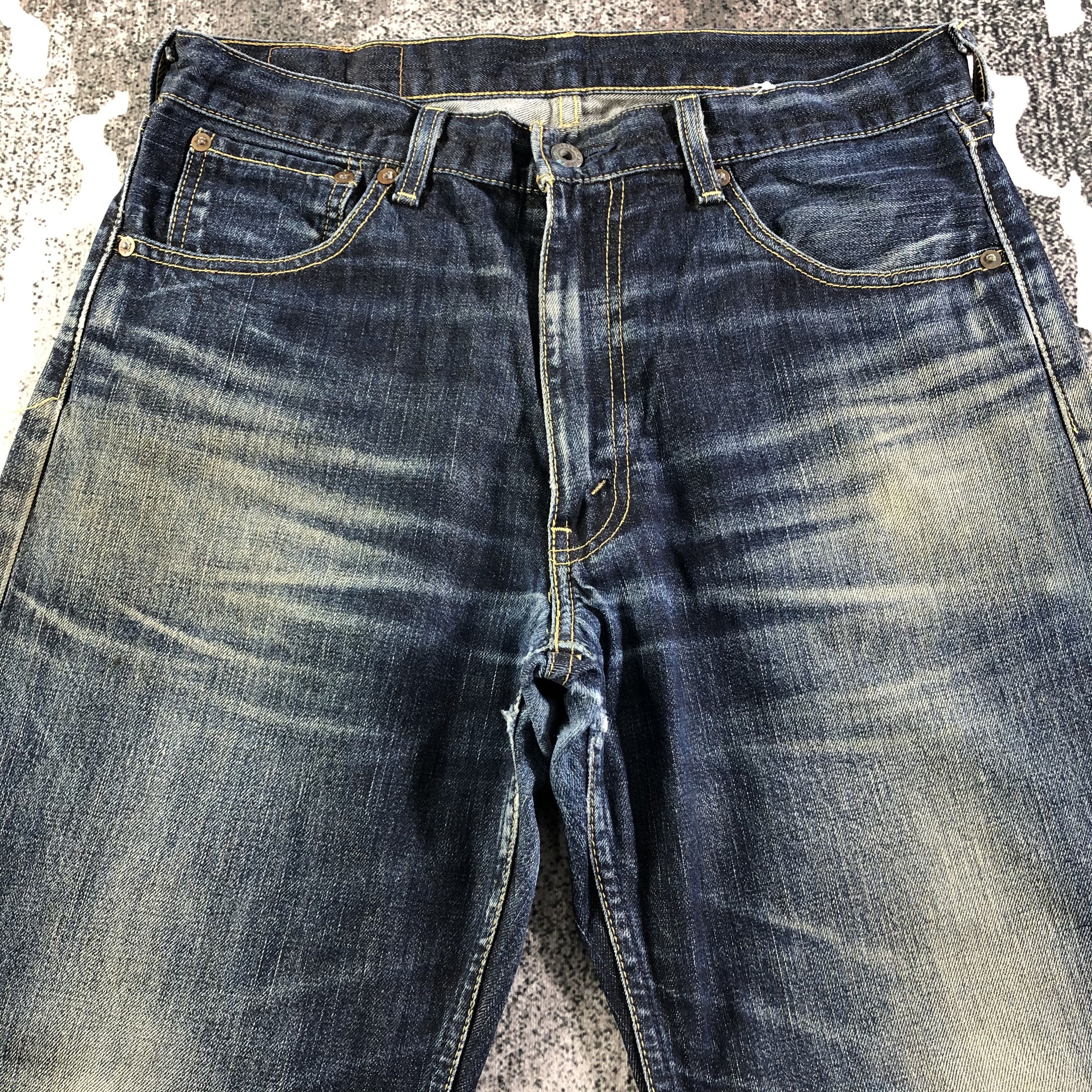 Levi's Distress Vintage Levis 503 Jeans Faded Blue KJ2424 Size US 32 / EU 48 - 3 Thumbnail