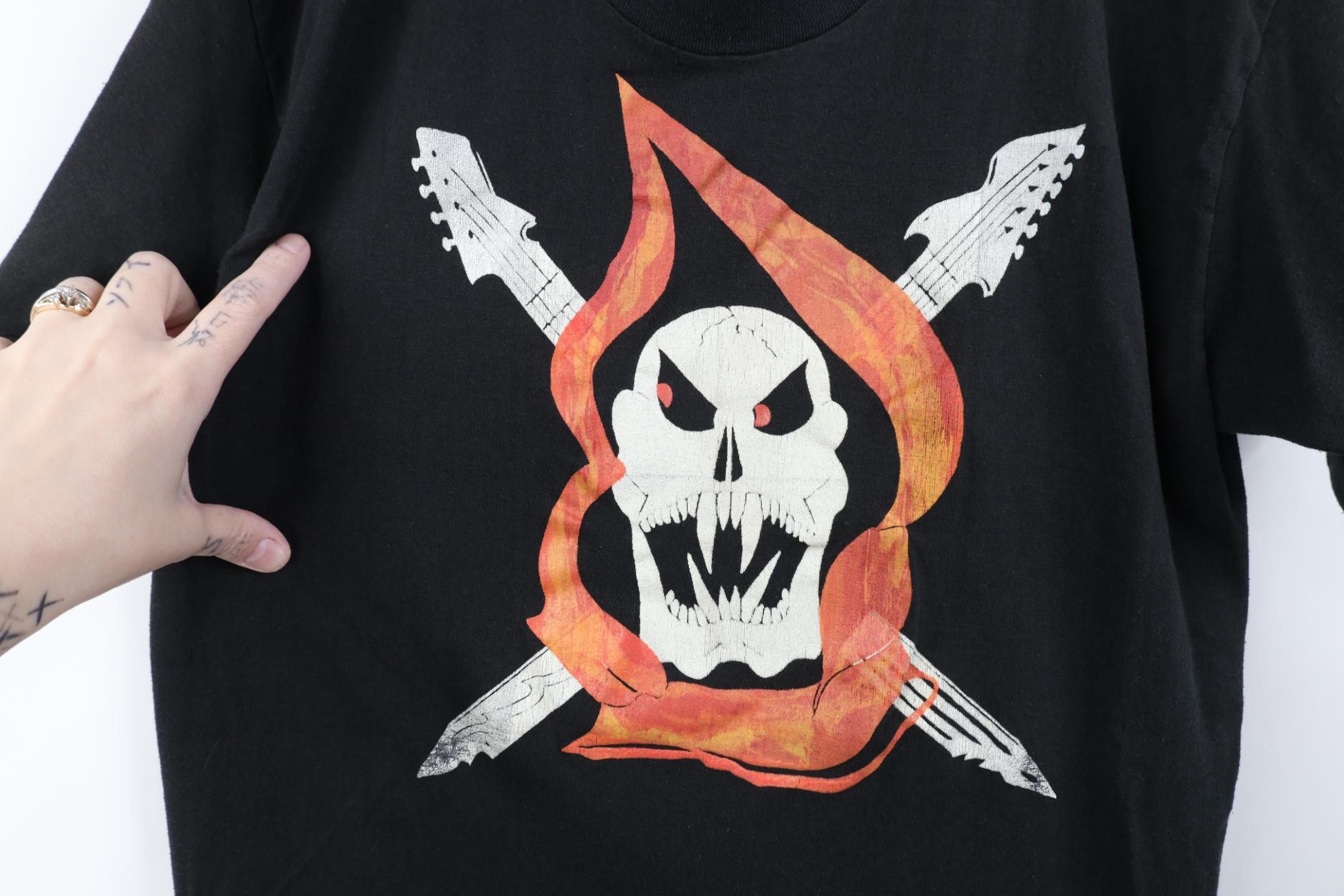 Vintage Vintage 80s Faith Band Rock Punk Rock T-Shirt Skull USA Size US L / EU 52-54 / 3 - 4 Thumbnail
