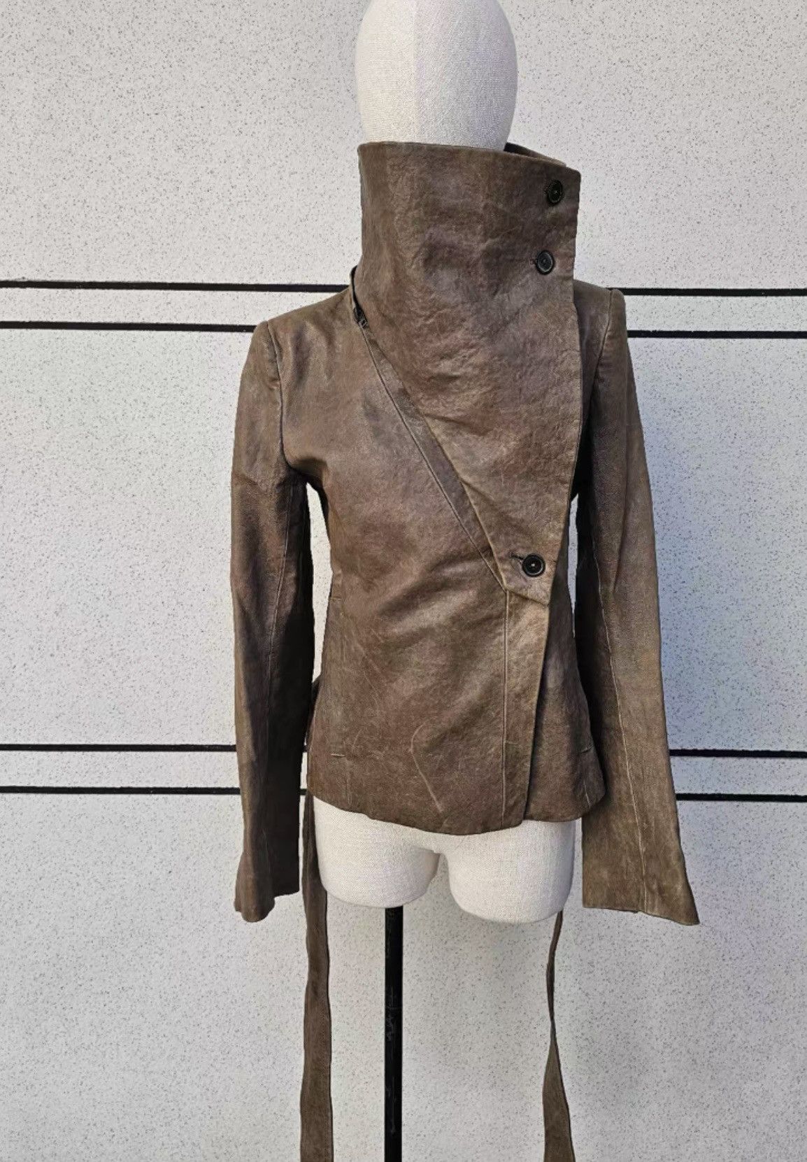 Ann Demeulemeester Ann demeulemeester leather jacket coat Size S / US 4 / IT 40 - 2 Thumbnail
