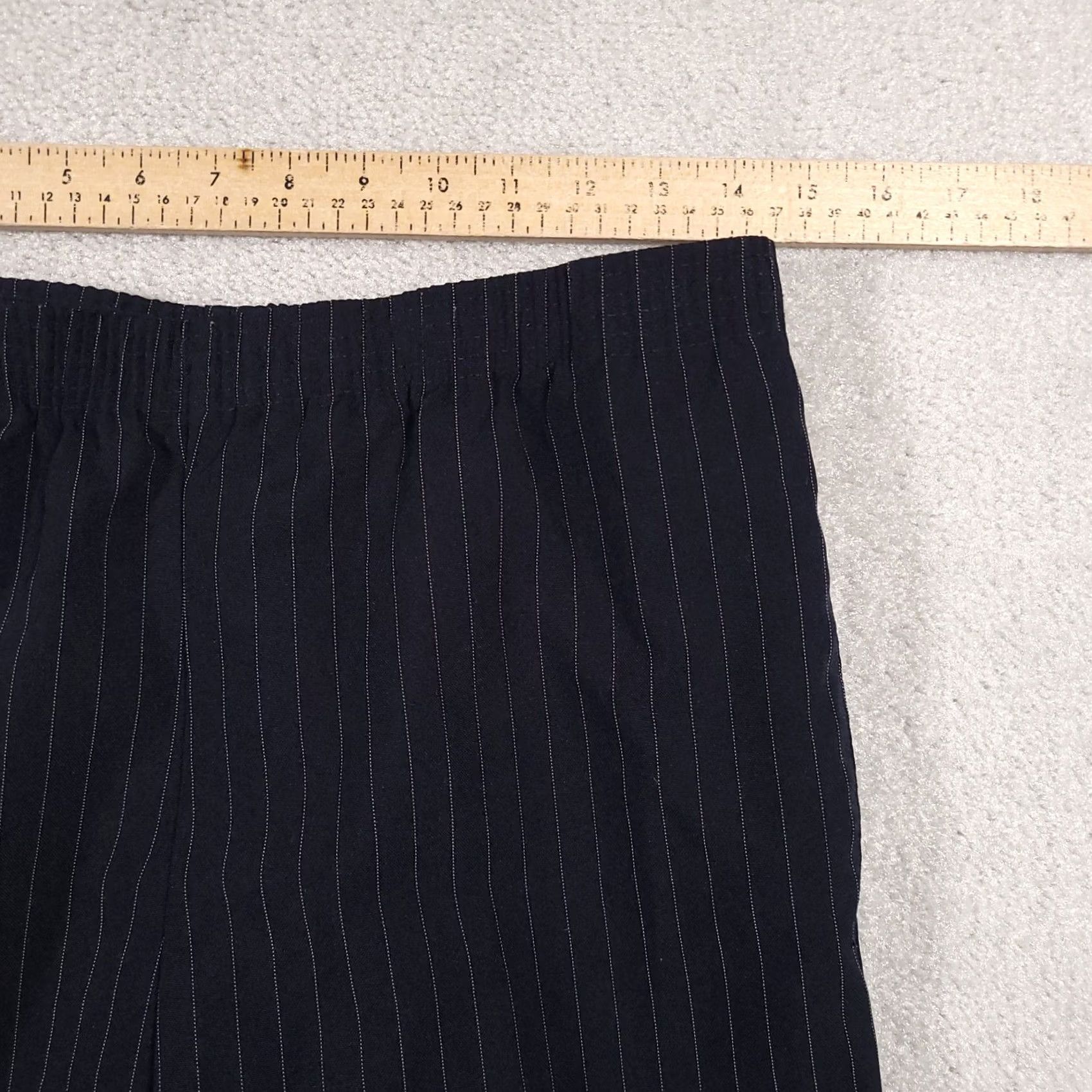 Levi's Vtg Levi Strauss & Co Bend Over Pull On Pants Women's Size 8P Blue Pinstripe USA Pants Women 8P Blue Pinstripe USA Size 30" / US 8 / IT 44 - 6 Thumbnail