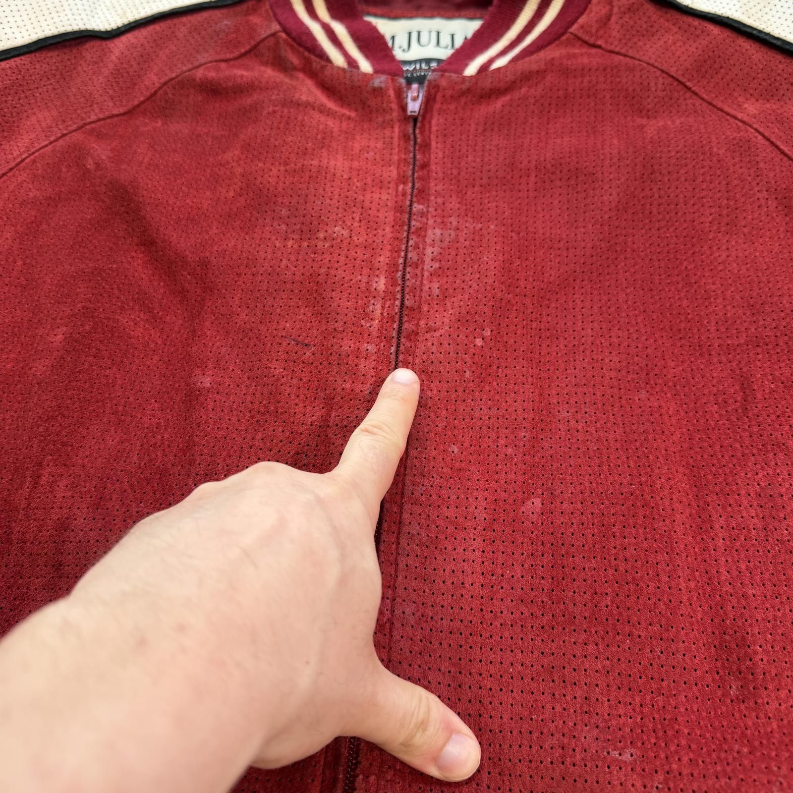 Wilsons Leather Vintage Wilsons Leather M Julian Red Leather Jacket Mens 2XL Size US XXL / EU 58 / 5 - 8 Thumbnail