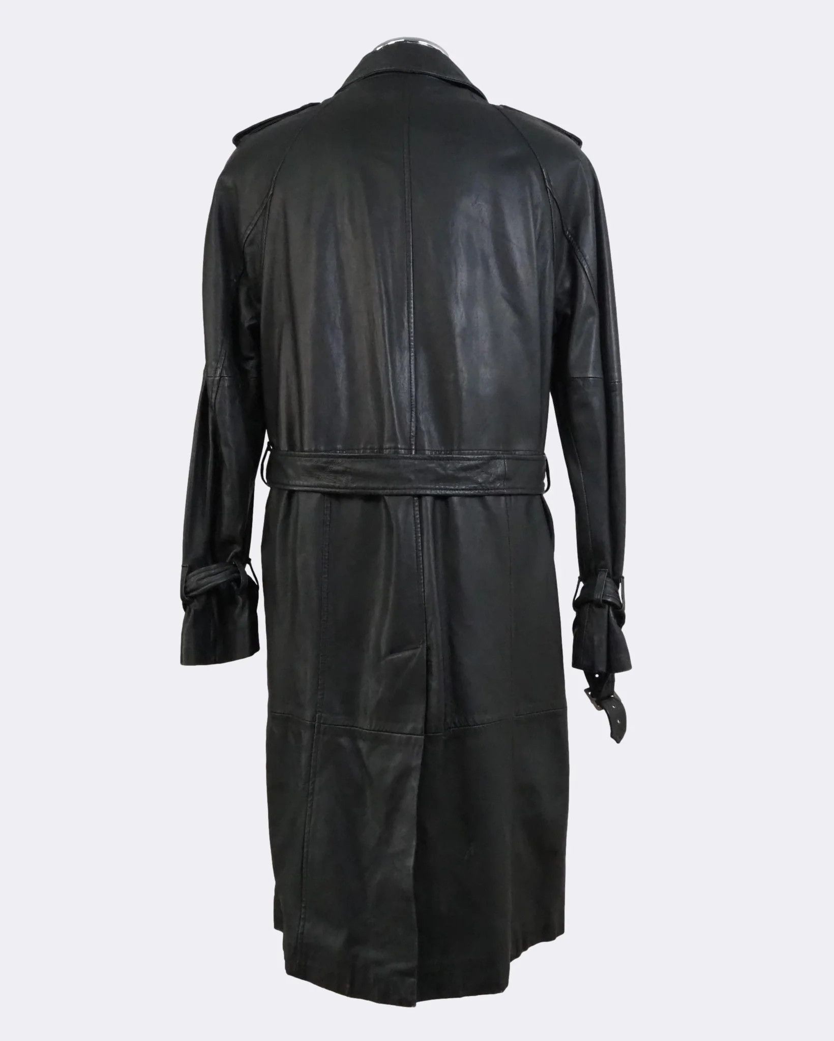 Cavalli Class Men's Cavalli Classs Leather Belted Trench Coat Jacket $1230 Size US M / EU 48-50 / 2 - 2 Thumbnail