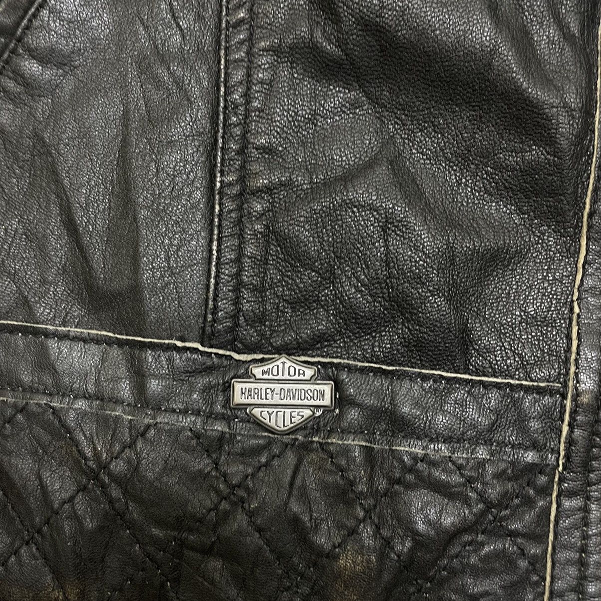 Harley Davidson 🔥Vintage Harley Davidson Doubel Collar Leather Jacket Size S / US 4 / IT 40 - 7 Thumbnail