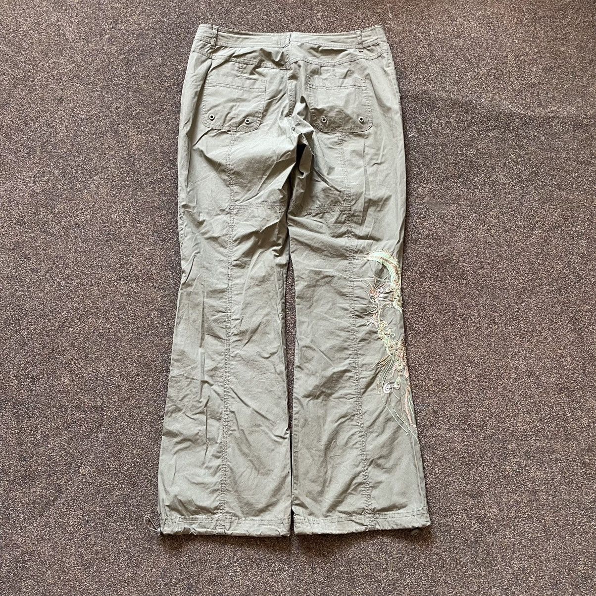 Vintage Vintage Y2K Baggy Cargo Pants Khaki Distressed Workwear Punk Size 32" / US 10 / IT 46 - 2 Thumbnail