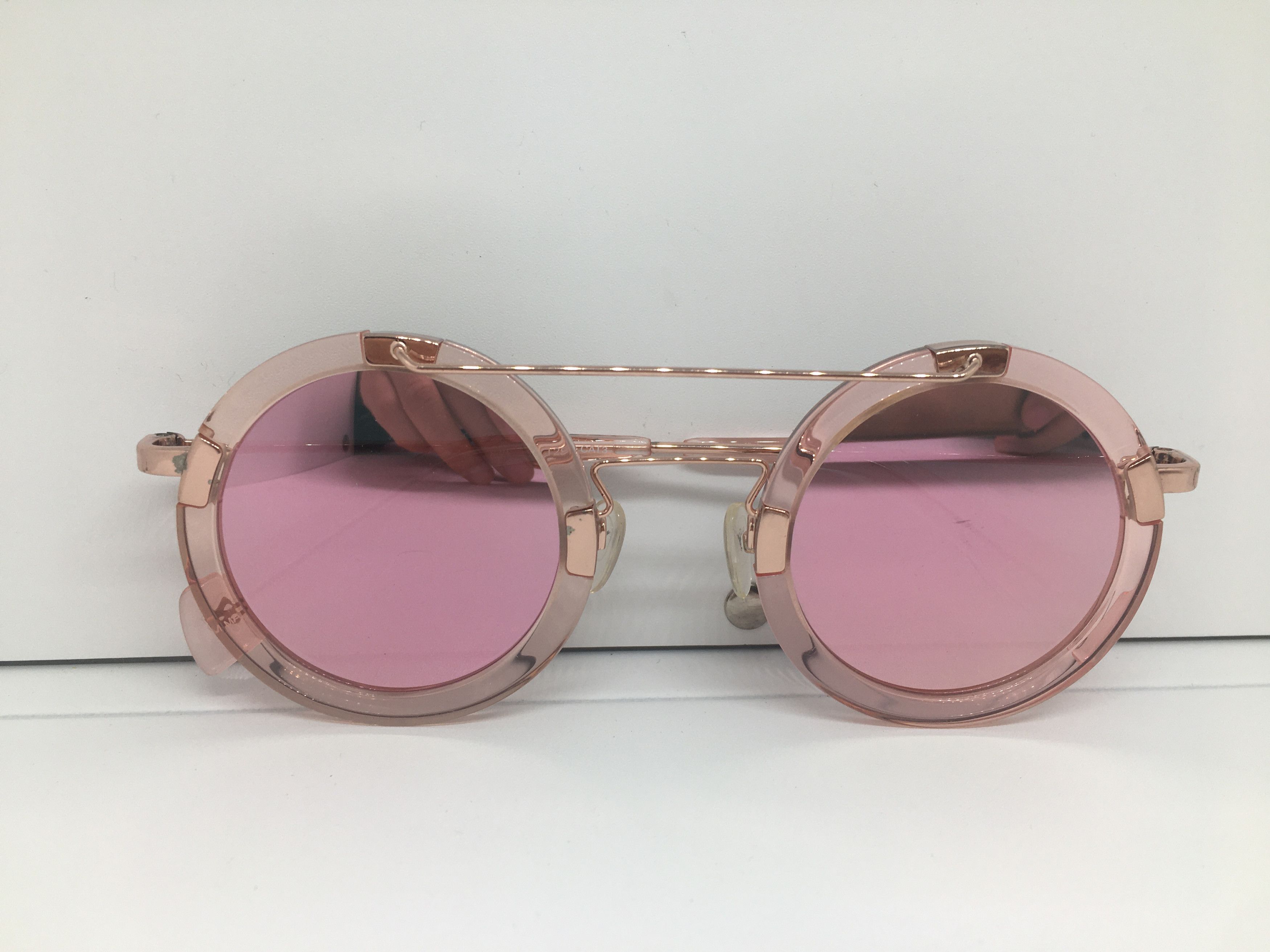 Yohji Yamamoto Yohji Yamamoto YY5006 Pink Round Sunglasses Frame Size ONE SIZE - 7 Thumbnail