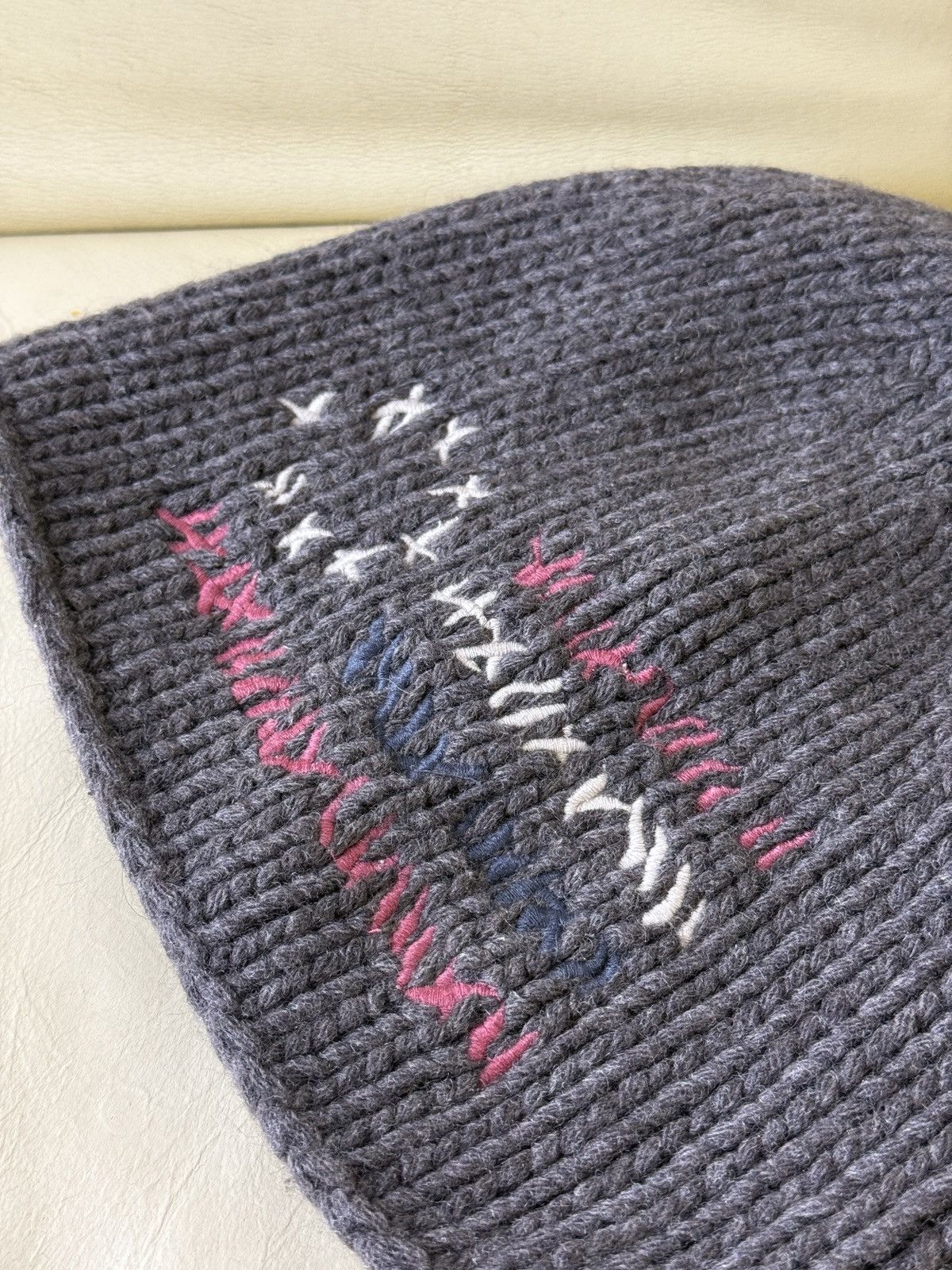 Japanese Brand Vintage Hunky dory stockholm knited beanie har embroidered Size ONE SIZE - 2 Thumbnail