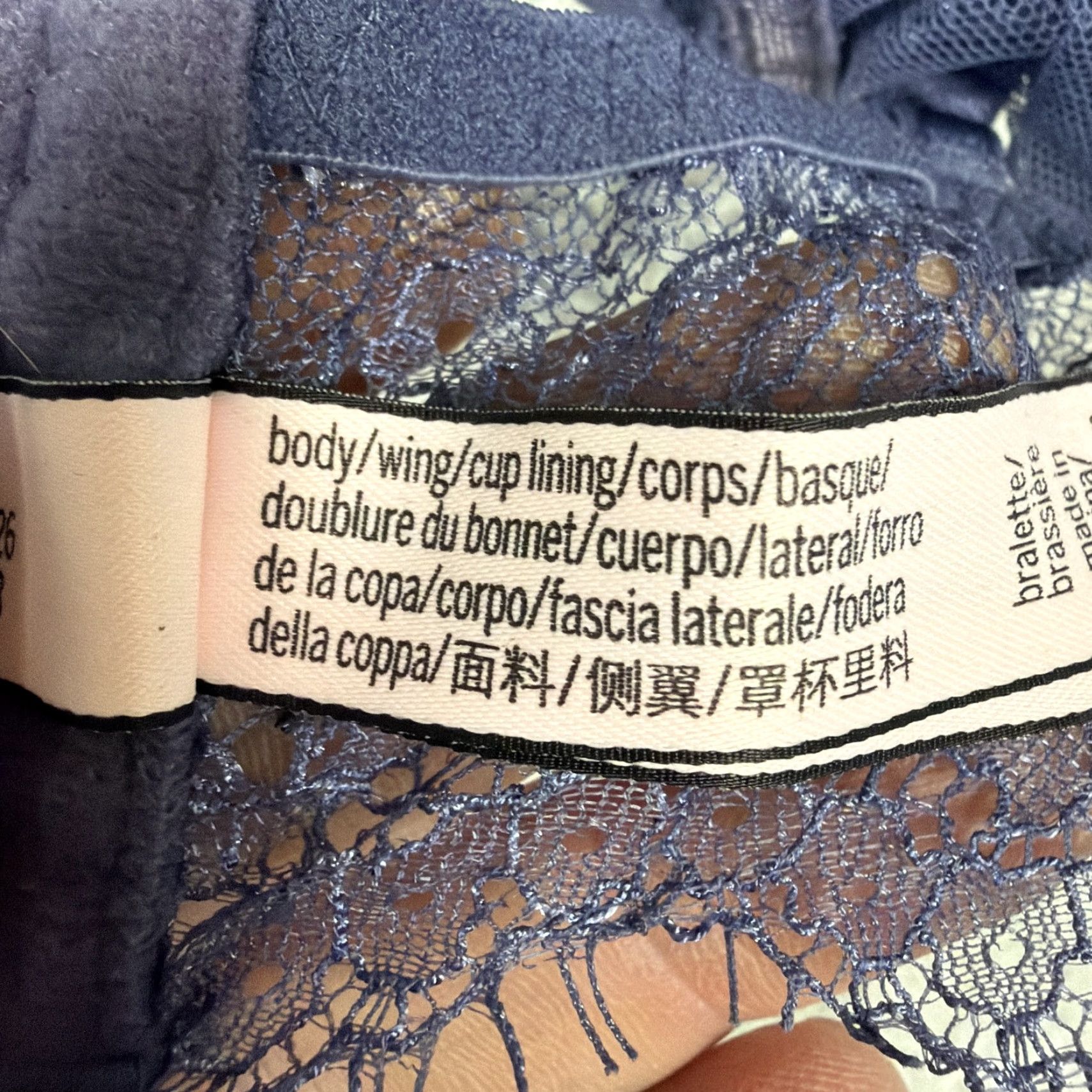 Victoria's Secret VINTAGE Victoria's Secret Lace Bralette Purple Womens M Bralette Lace Sheer Wireless Floral Unpadded Size ONE SIZE - 5 Thumbnail