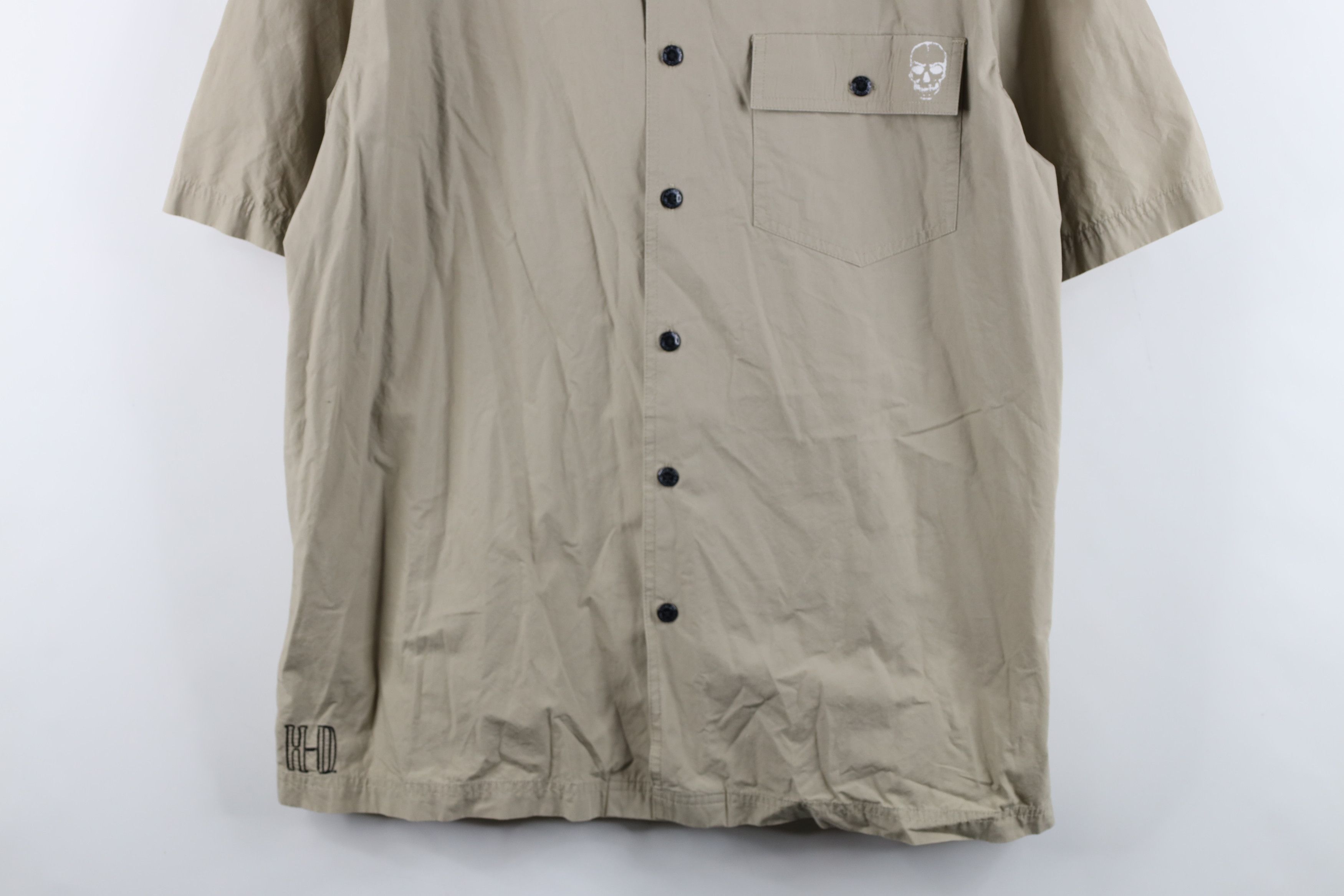 Harley Davidson × Vintage Vintage Harley Davidson Skull Short Sleeve Button Shirt Size US L / EU 52-54 / 3 - 3 Thumbnail