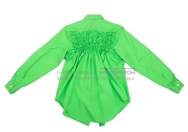 Comme des Garcons Comme Des Garcons Green Retro Lace Shirt Size XS / US 0-2 / IT 36-38 - 3 Thumbnail