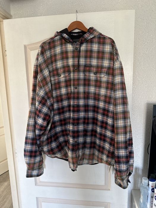 Balenciaga Balenciaga Check Flannel Bleached Shirt | Grailed