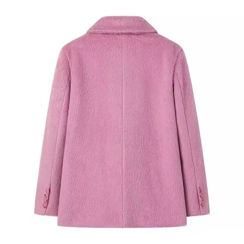 Other Design Plush Fluffy Blazer Pink Elegant Fashion Coat Size M / US 6-8 / IT 42-44 - 7 Thumbnail