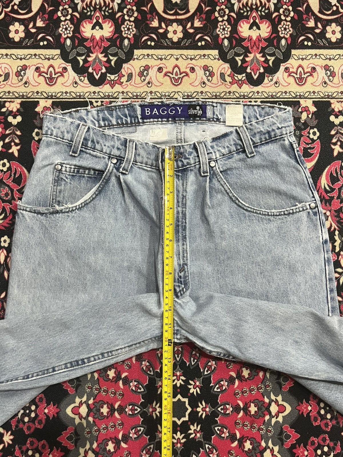 Levi's ⚡️Baggy⚡️Vintage Levi’s Silvertab Light Blue Washed Jeans Size US 33 - 19 Thumbnail