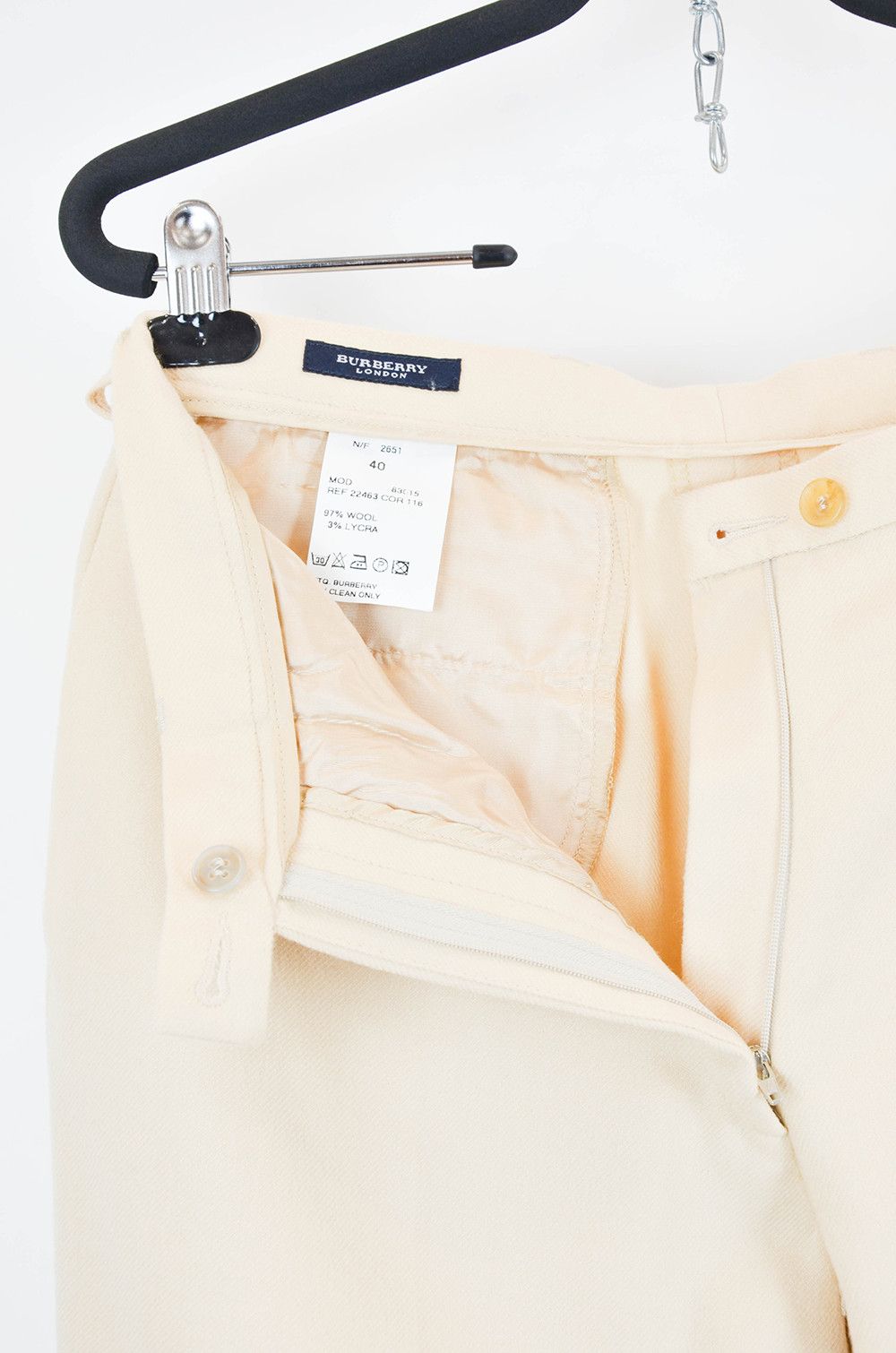 Burberry Burberry London Wool Pants – Beige Classic Fit IT40 Size 27" / US 4 / IT 40 - 6 Thumbnail