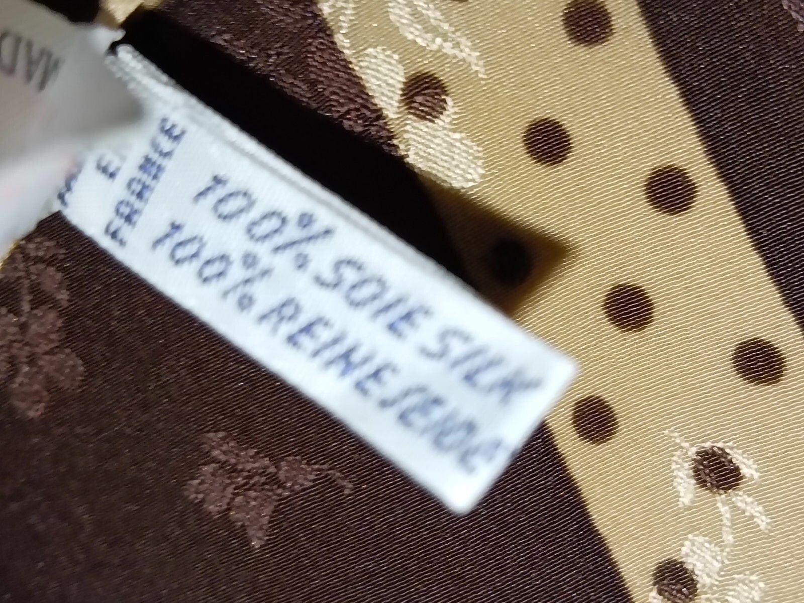 Lanvin LANVIN Paris France Geometric Brown Beige Silk Scarf Size ONE SIZE - 8 Thumbnail