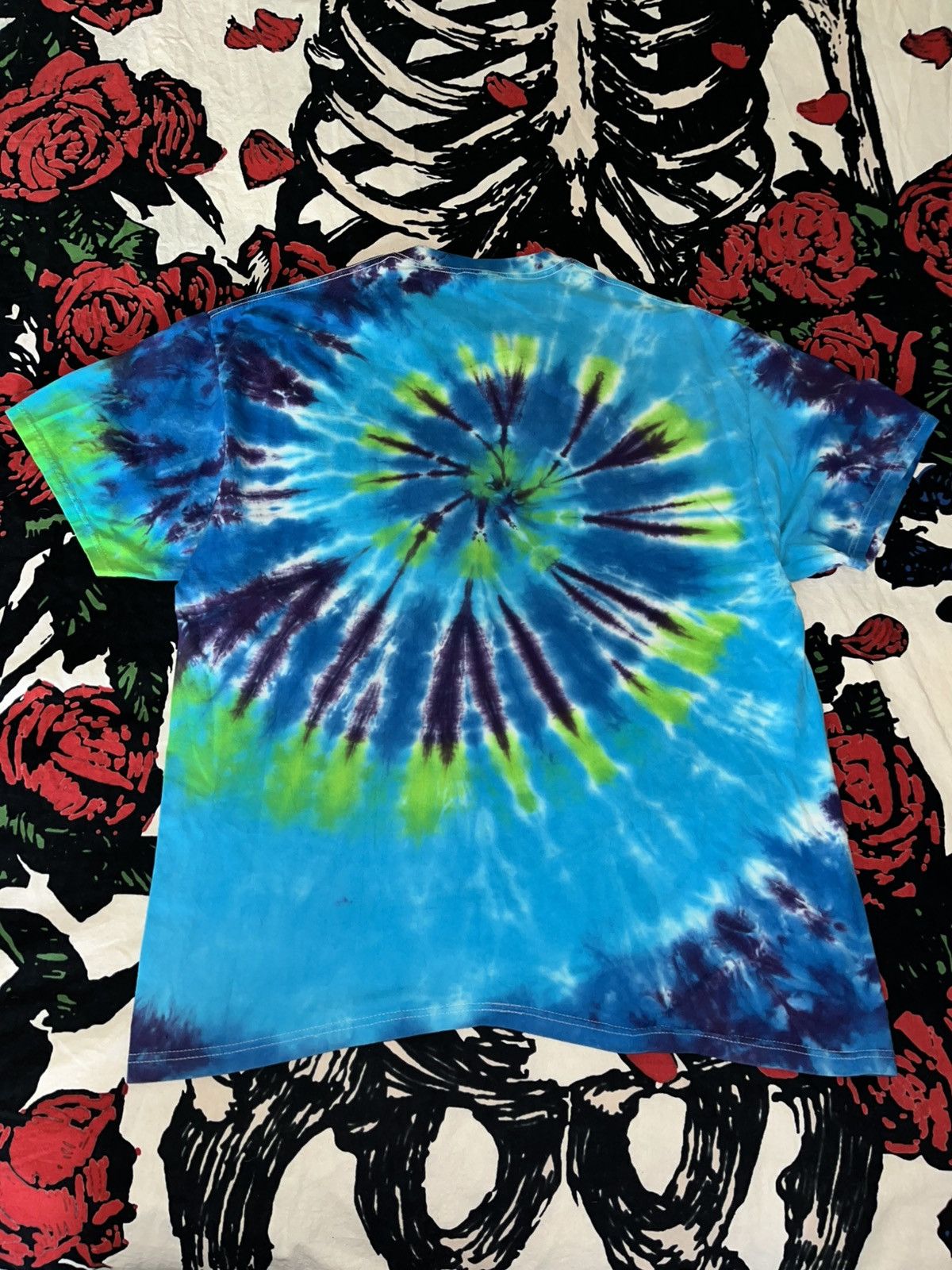 4GSELLER Crazy Y2K Faded Thrashed Skater Tie Dye Volkswagen Logo Tee Size US XL / EU 56 / 4 - 3 Thumbnail