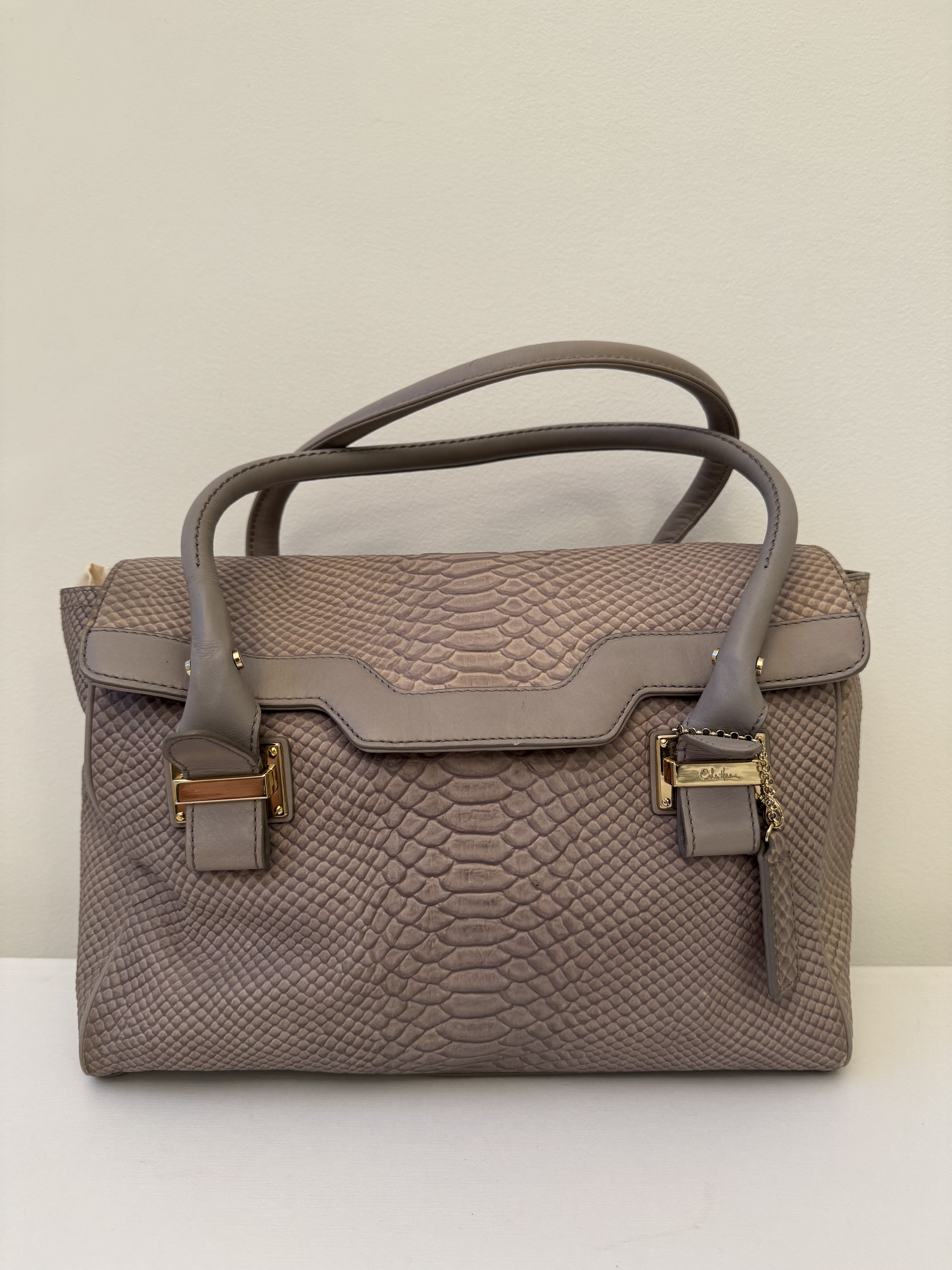 Cole Haan Dust Purple Snake Pattern Leather Bag Size ONE SIZE - 1 Thumbnail