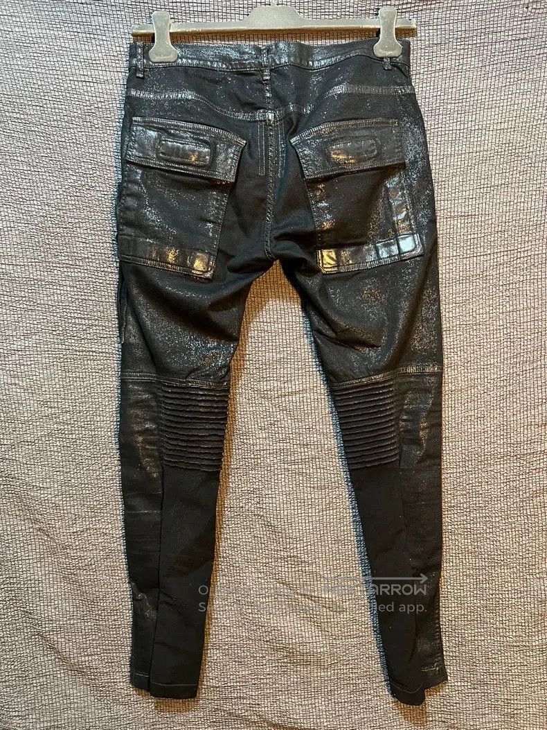 Rick Owens rare thick waxed bike jeans . Size US 31 - 4 Thumbnail