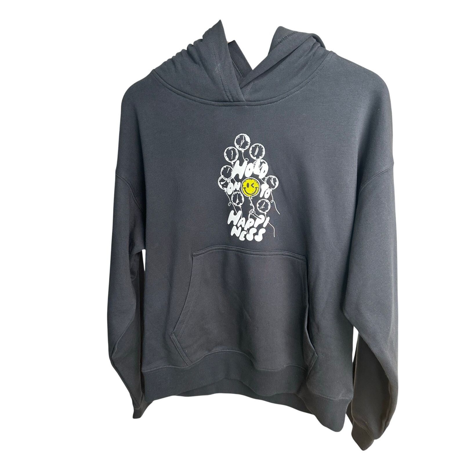 Fabletics Fabletics x S.W. Smiley Cotton Black Hoodie - Size M - New Size US M / EU 48-50 / 2 - 1 Thumbnail