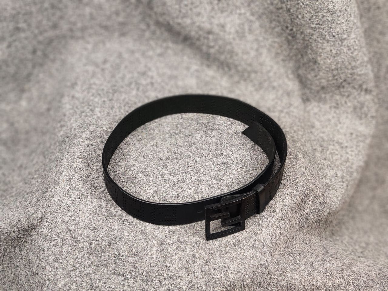 Fendi 🖤 Fendi FF zucca Logo authentic Leather Black Monogram Belt Size ONE SIZE - 2 Thumbnail