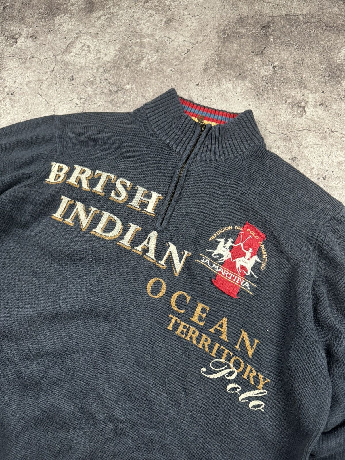 La Martina Vintage La Martina Buenos Aires Quarter 1/4Zip Sweatshirt Size US L / EU 52-54 / 3 - 6 Thumbnail