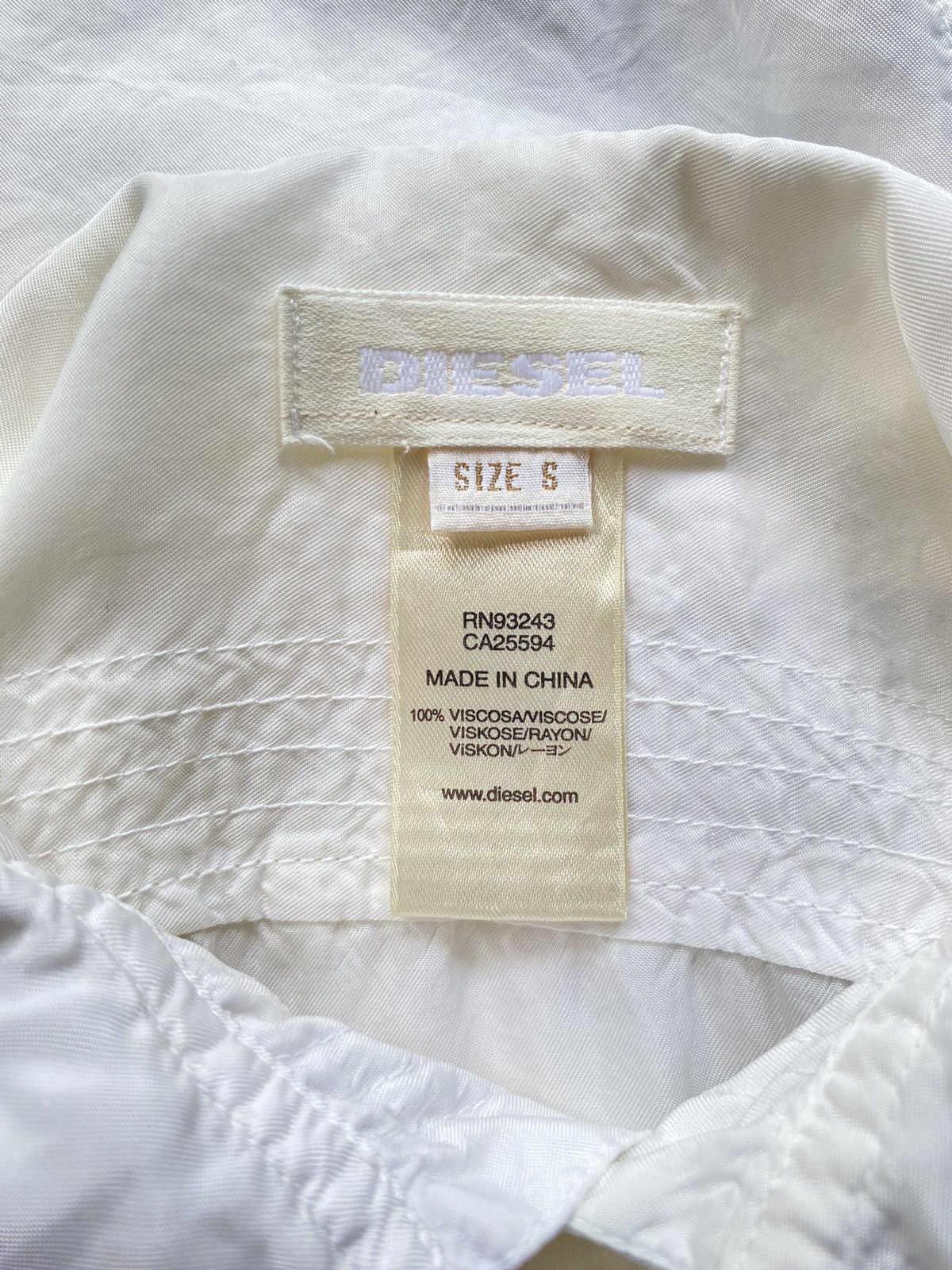 Diesel DIESEL White High-Collar Blouse Shirt Size S / US 4 / IT 40 - 6 Thumbnail