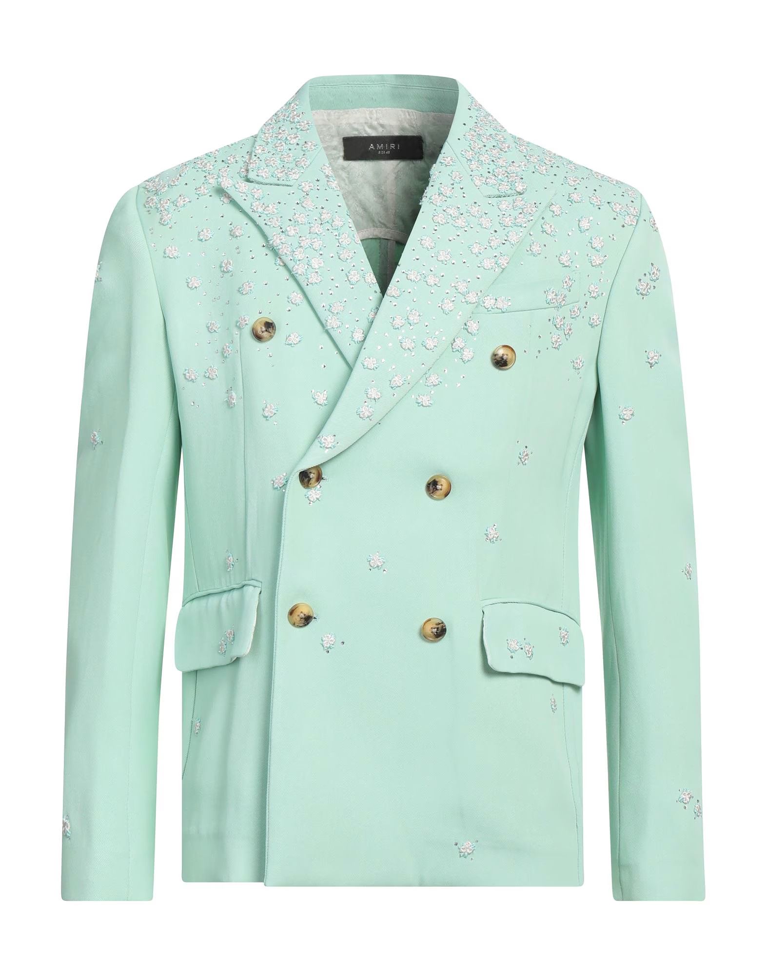 Amiri o1s1wg110525 Light Blazer in Mint Green Size US M / EU 48-50 / 2 - 1 Thumbnail