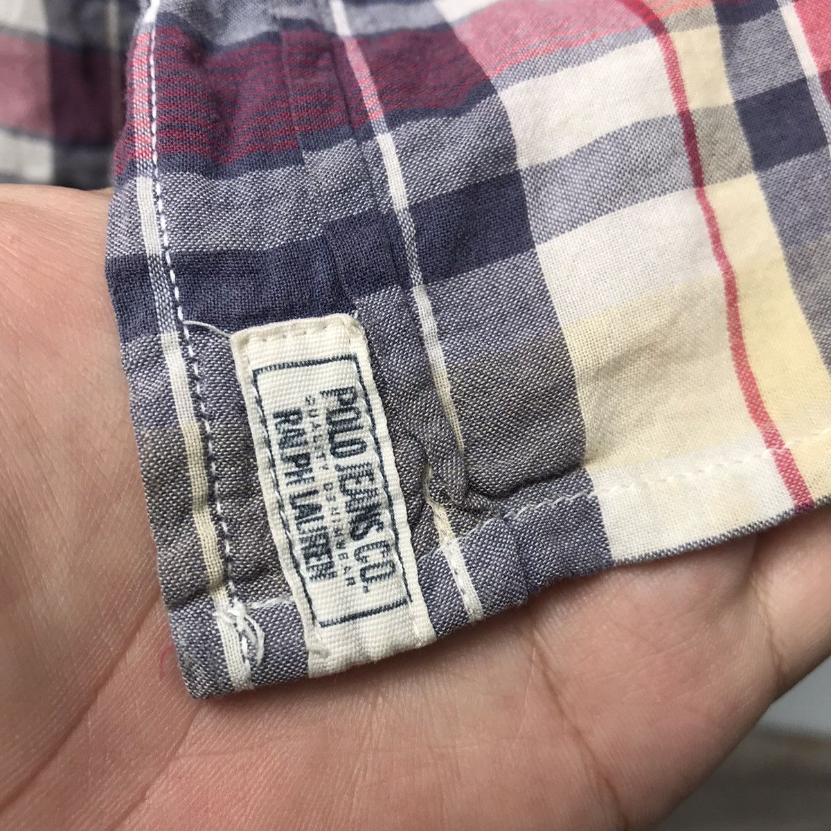 Polo Ralph Lauren × Ralph Lauren × Vintage Vintage Ralph Lauren Polo Jeans Co madrass tartan shirt Size US L / EU 52-54 / 3 - 3 Thumbnail