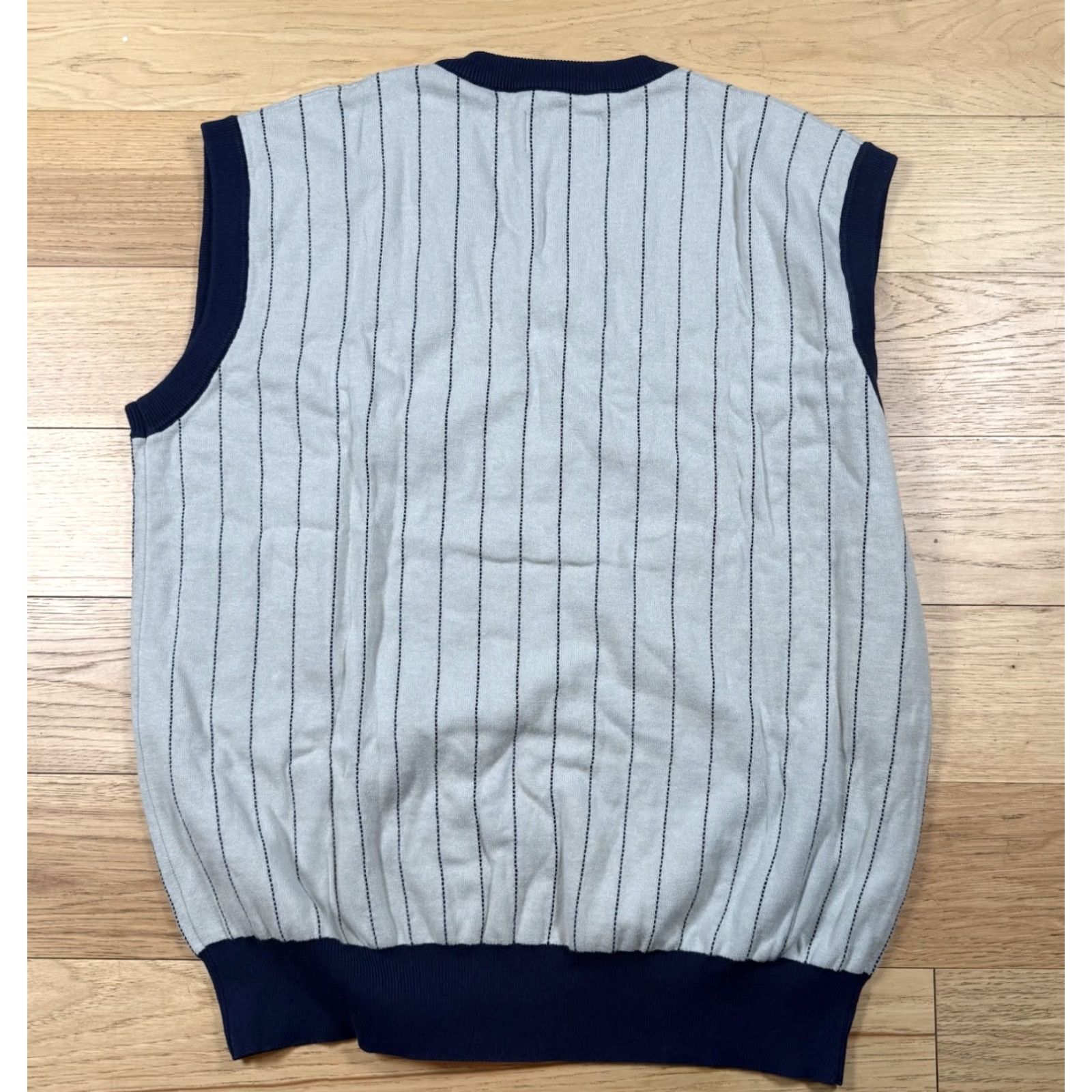 Vintage Bogey Boys Sweater Vest Mens M Gray Navy Pinstripe Golf NWOT Size US M / EU 48-50 / 2 - 5 Thumbnail