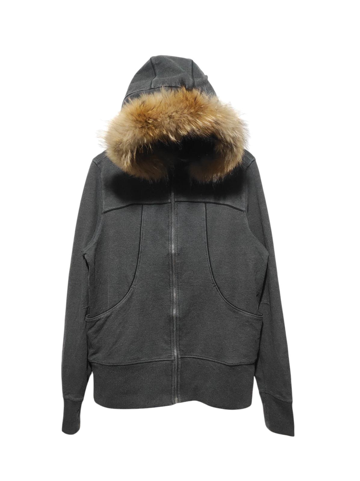 Gray Zipper Fur Double Hoodie LGB i6w9 style