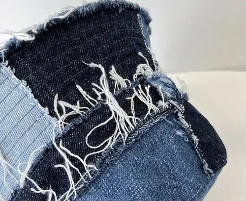 Japanese Brand Mizuki x Mako Denim patchwork distressed bucket hat Size ONE SIZE - 4 Thumbnail